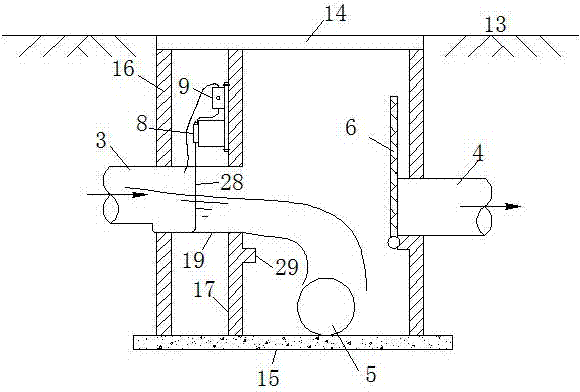 Runoff rainwater quality dividing intercepting device and method based on light sensation technology