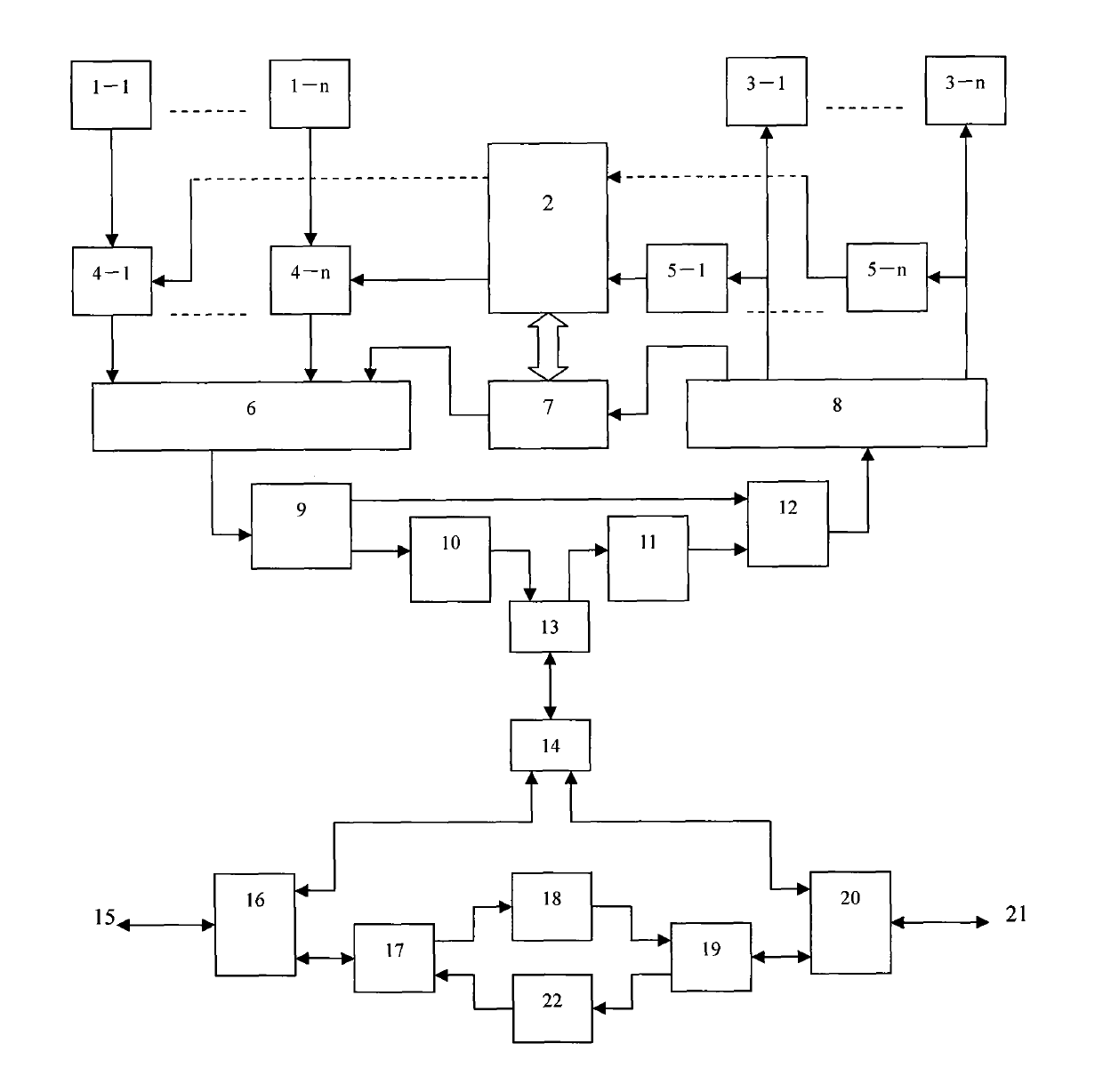 Link-type optical fiber repeater signal transmission method and link-type optical fiber repeater