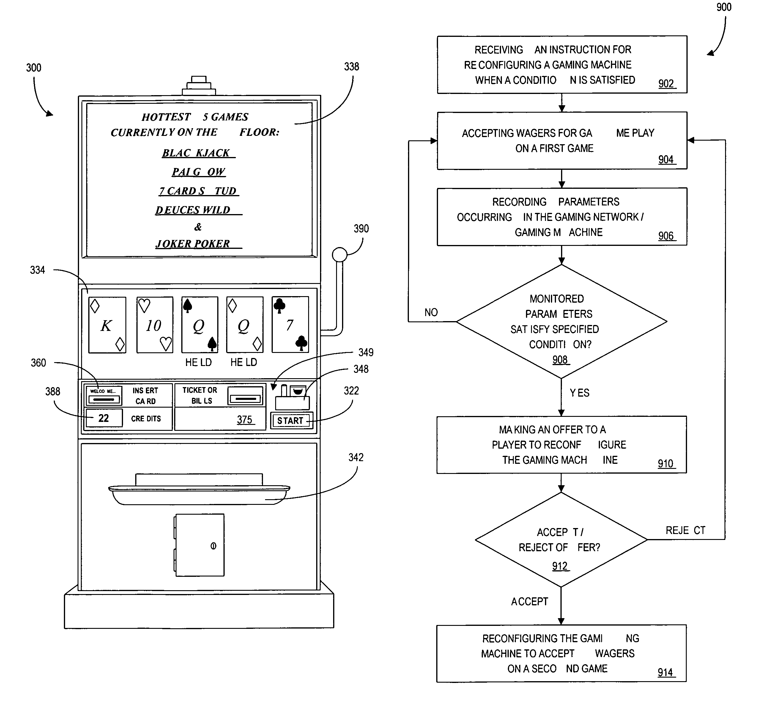 Method and apparatus for using conditional parameters to alternate between wagering games