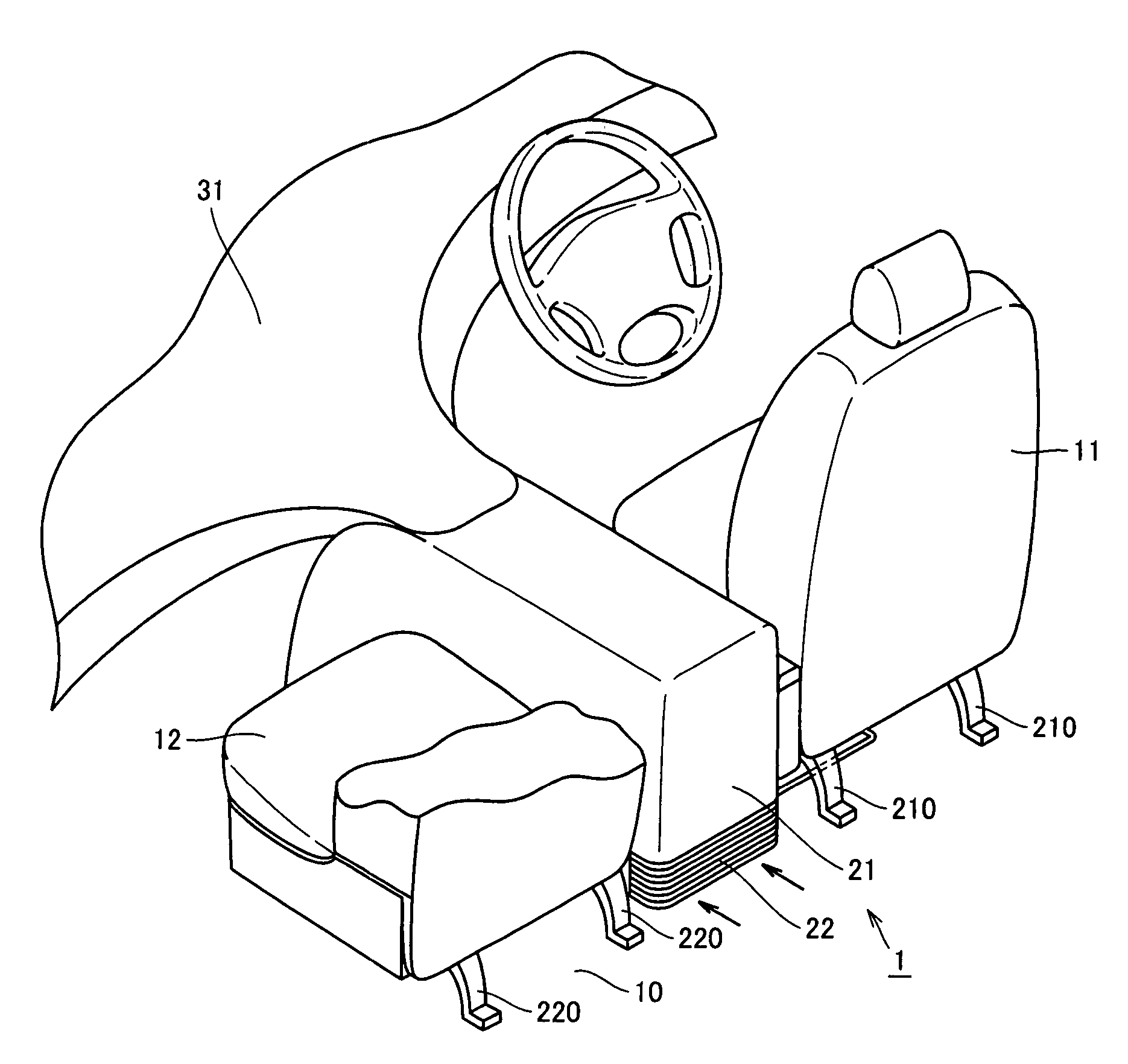 Cooling structure for secondary battery