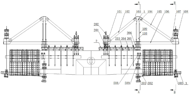 Hanging basket for cantilever beam construction