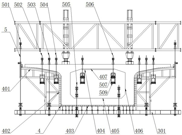 Hanging basket for cantilever beam construction