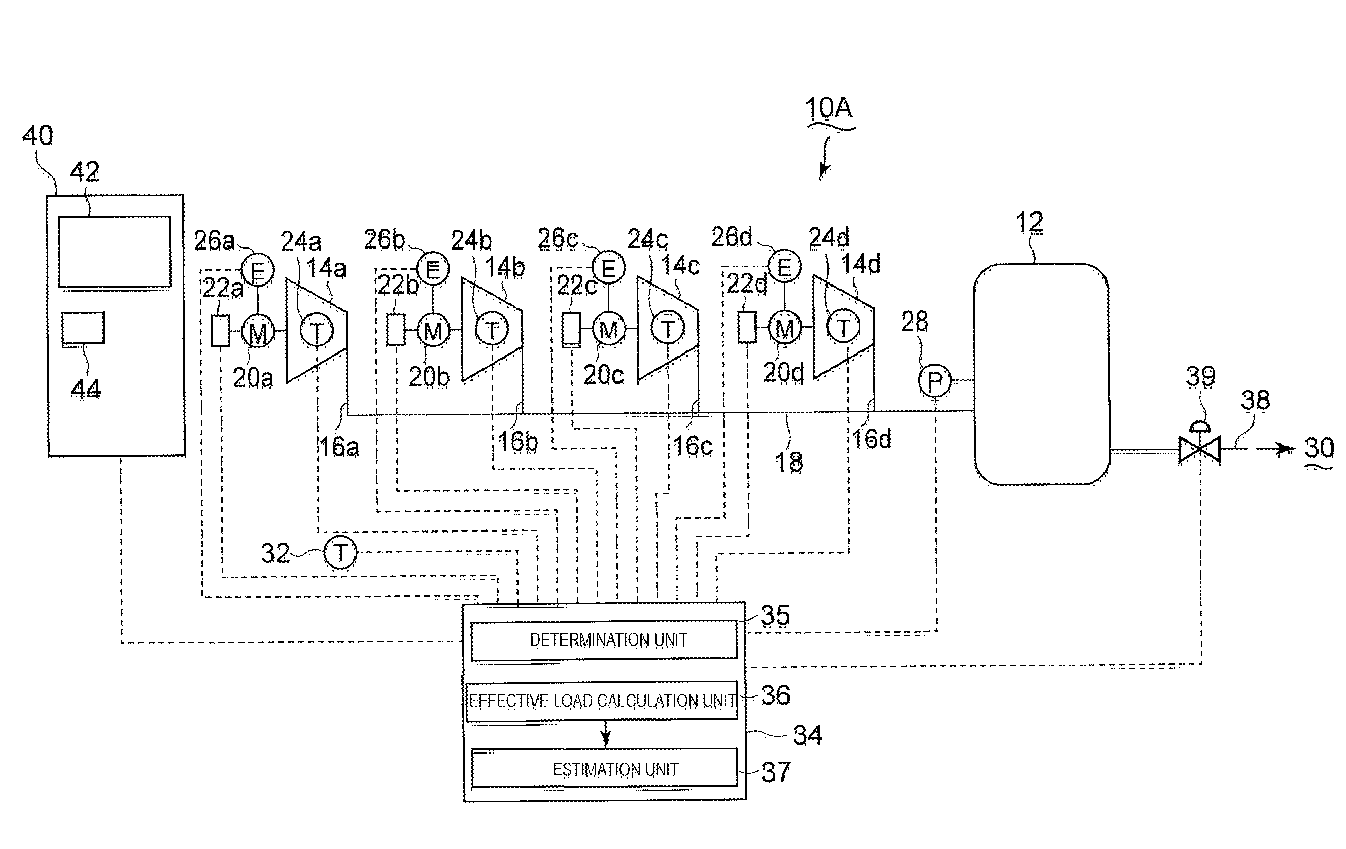 Compressed gas supply unit, compressed gas supply apparatus and control method of said unit and said apparatus