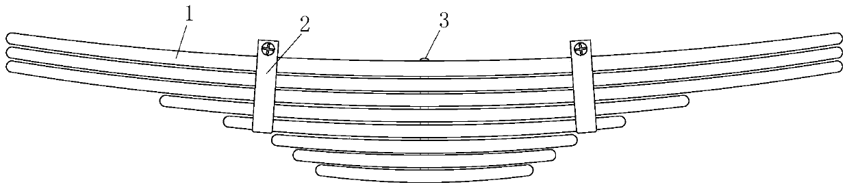 Multistage damping steel plate spring