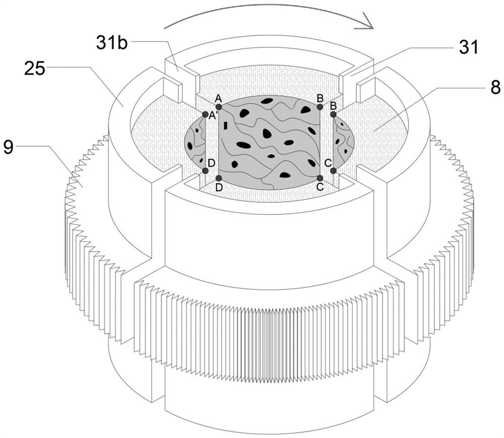 Manufacturing method of barrel-shaped structural surface sample and externally tangent internal resistance type barrel-shaped shear apparatus