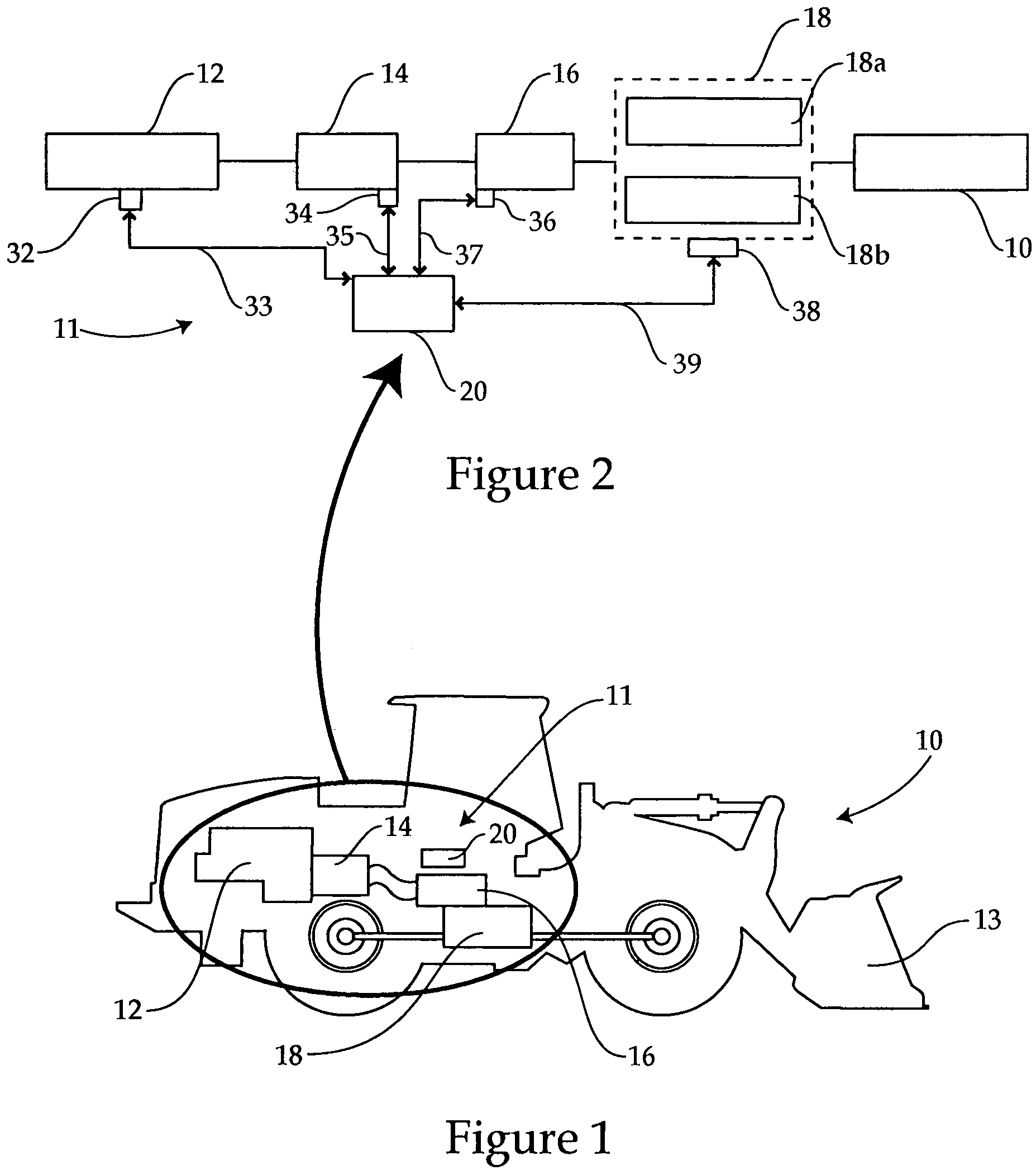 Downshift in hydrostatic drive work machine