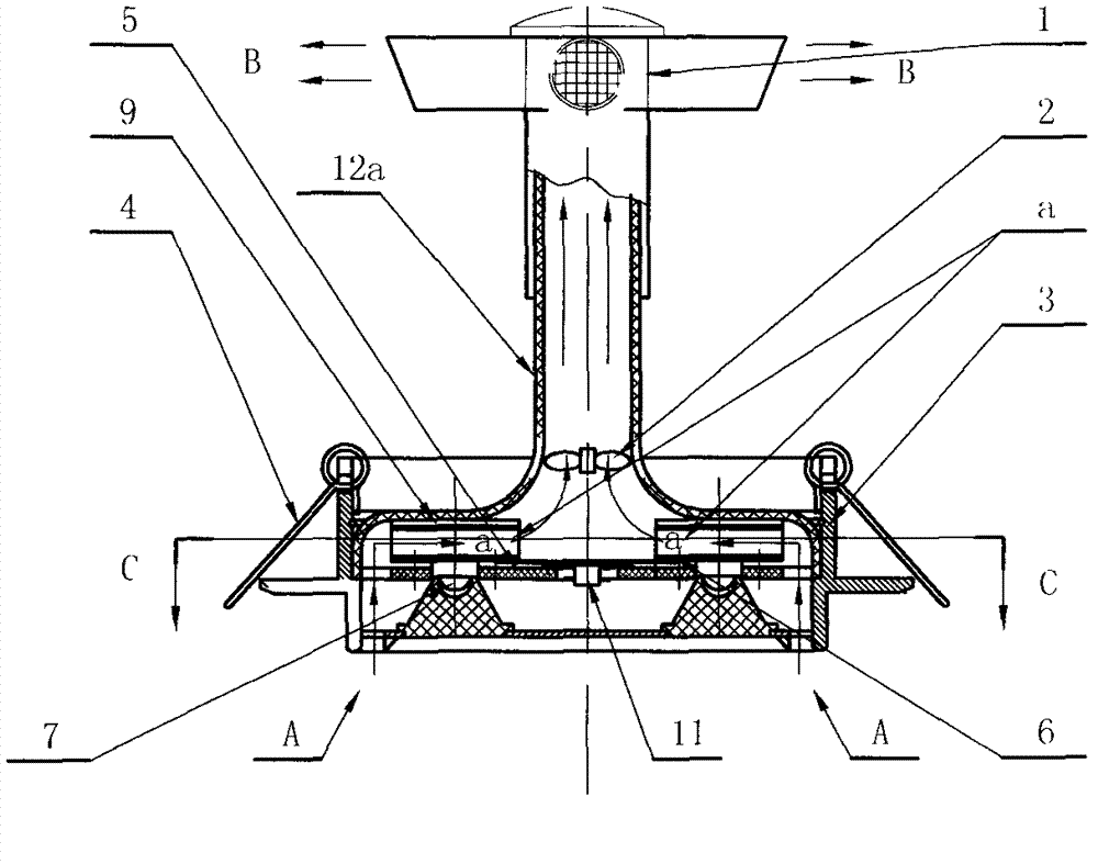 Channelized LED (light-emitting diode) lamp