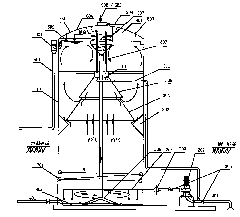 Double-path circulation full-mixing type anaerobic reactor