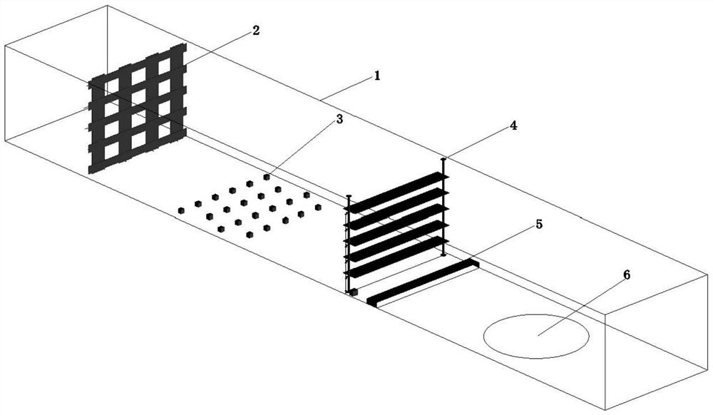 Method for simulating downburst by coupling wall surface jet flow and boundary layer wind tunnel of multi-blade wing grid