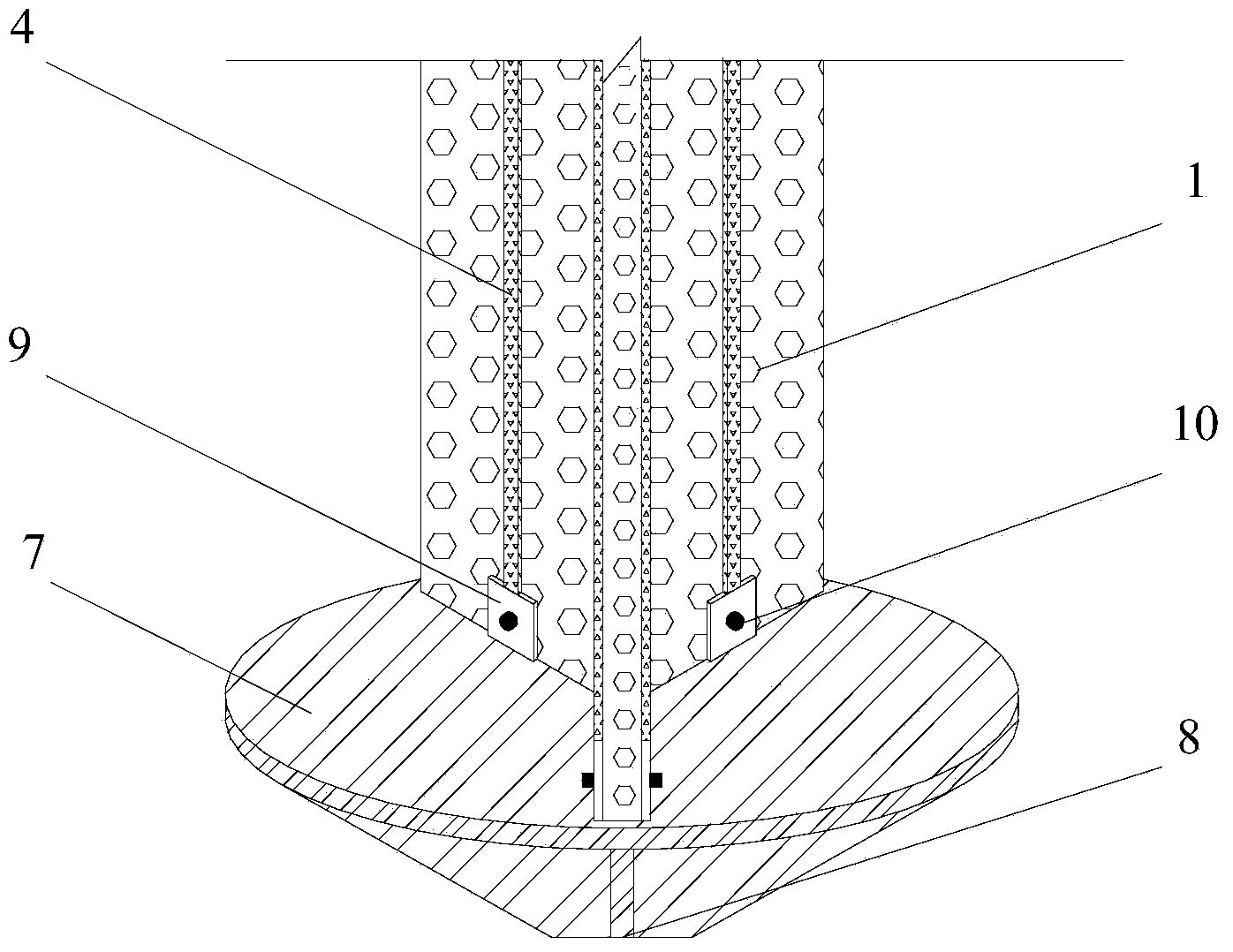 Y-shaped stereoscopic drain board and stiffness core discrete material composite pile and construction method