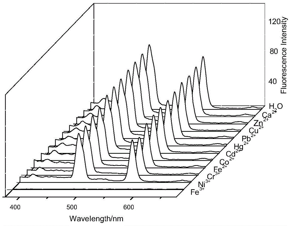 A kind of rare earth ionic liquid and its preparation method and its application in detecting ferric ion