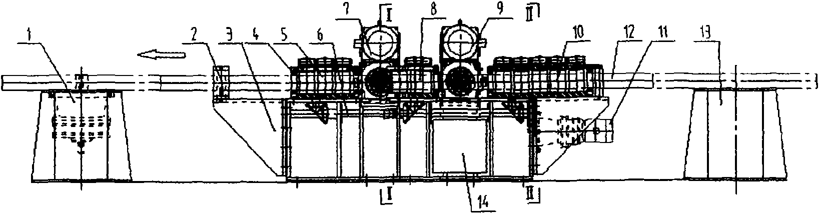 Continuous double-face milling device for narrow-band blank