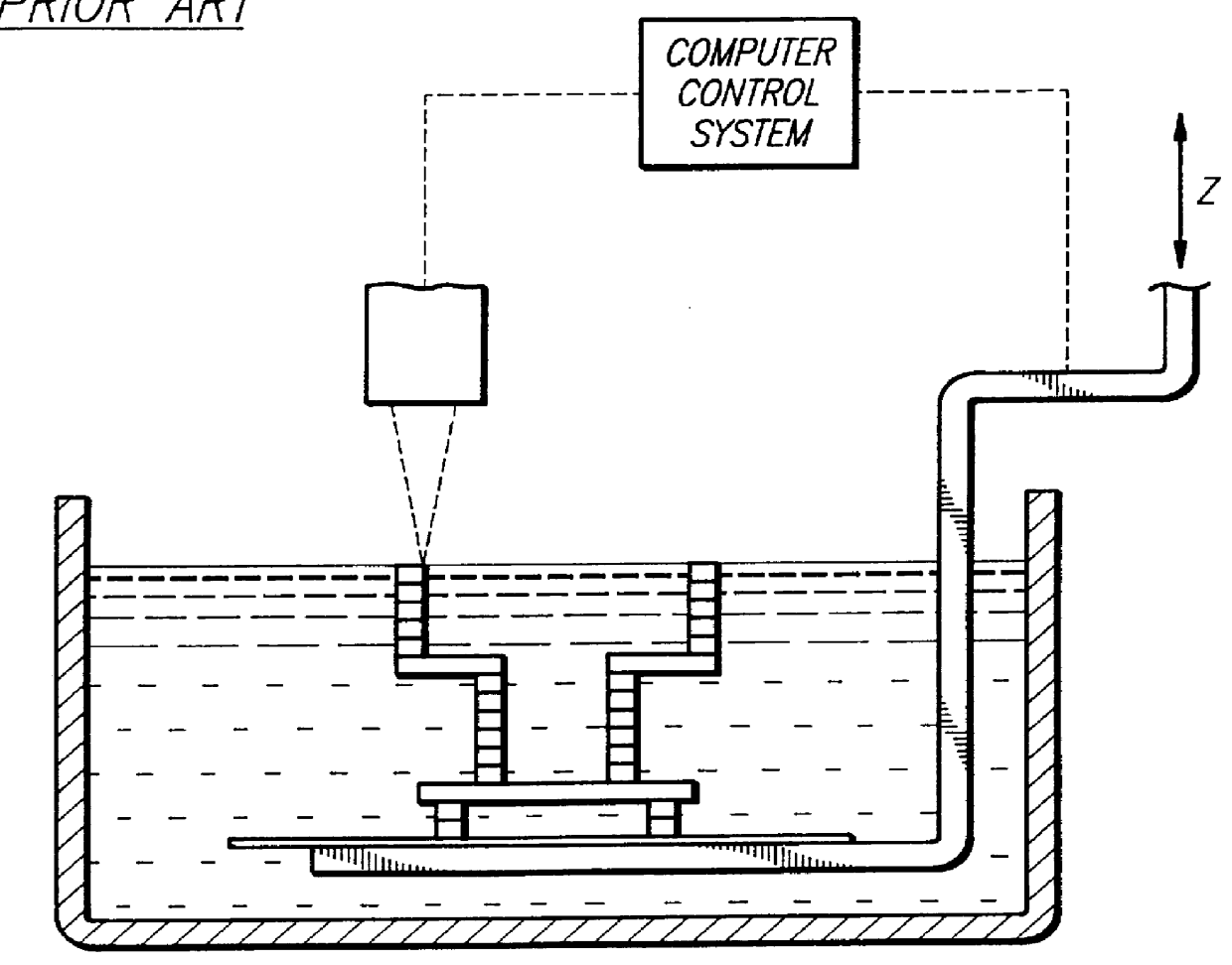 Method and apparatus for identifying surface features associated with selected lamina of a three dimensional object being stereolithographically formed