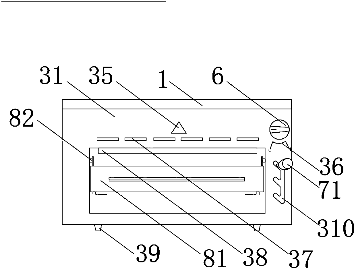 Steak baking oven capable of adjusting baking temperature and baking height