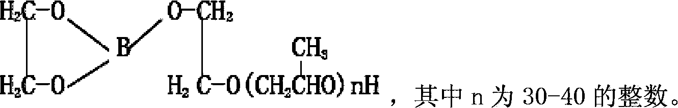 Polyoxy propane diethylene glycol borate polymer, preparation method thereof and environment-friendly water-soluble anti-rust quenching liquid prepared with polymer