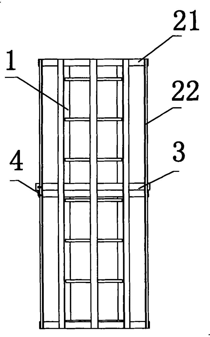 Safe guarding cage vertical ladder