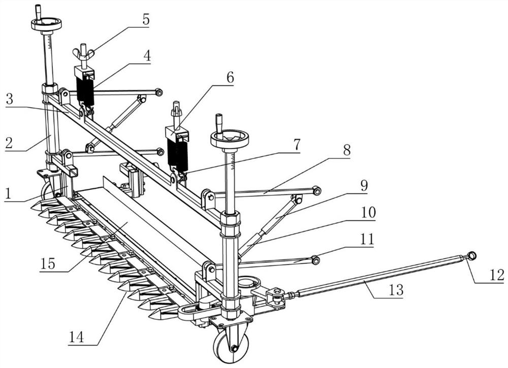 Profiling stem cutting and seedling arranging mechanism of row-free garlic combine harvester