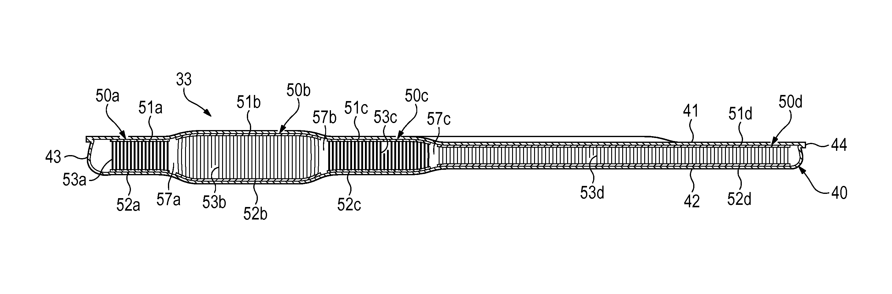 Contoured fluid-filled chamber with tensile structures