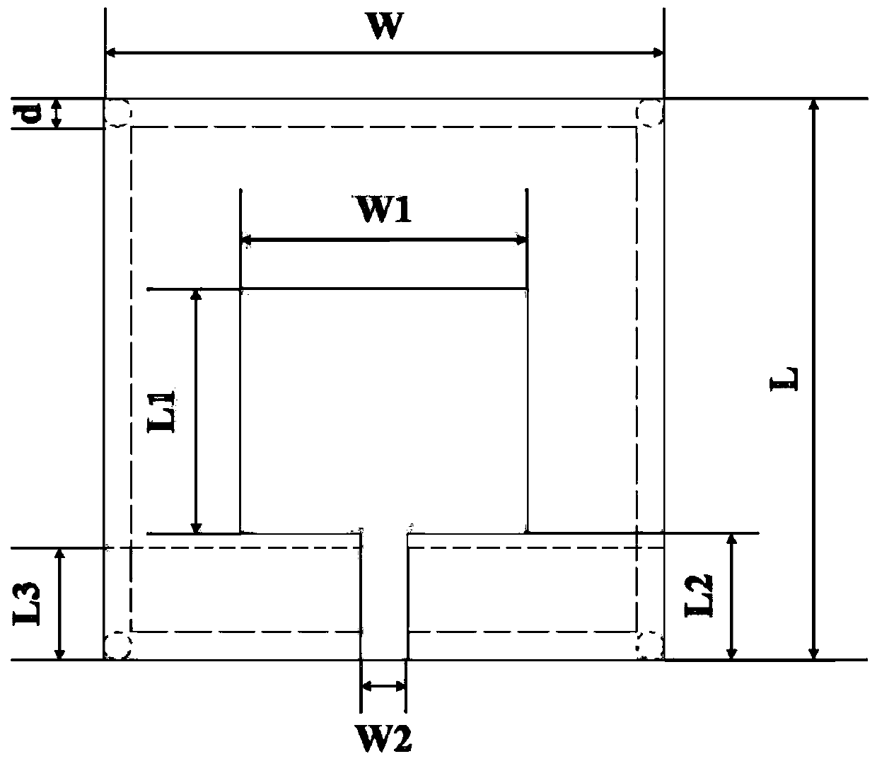 High-gain broadband directional element antenna with cavity reflector