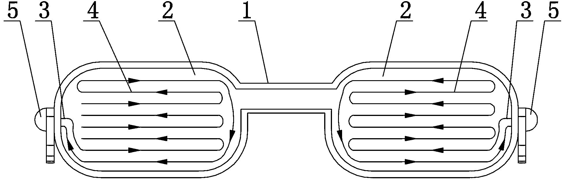 Micro-channel fluid photo-grey glasses