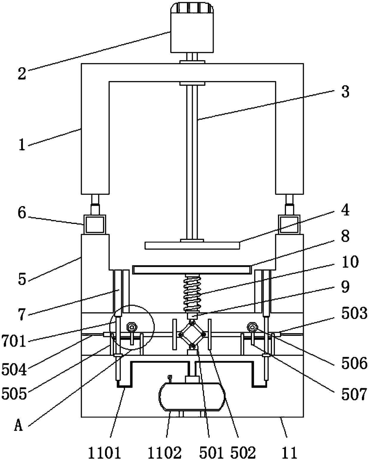 Grinding device for hardware machining