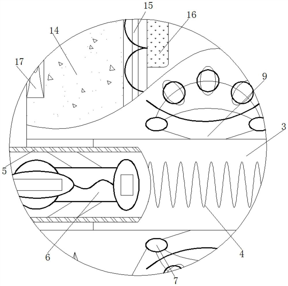 Protection device for logistics transportation trolley during turning