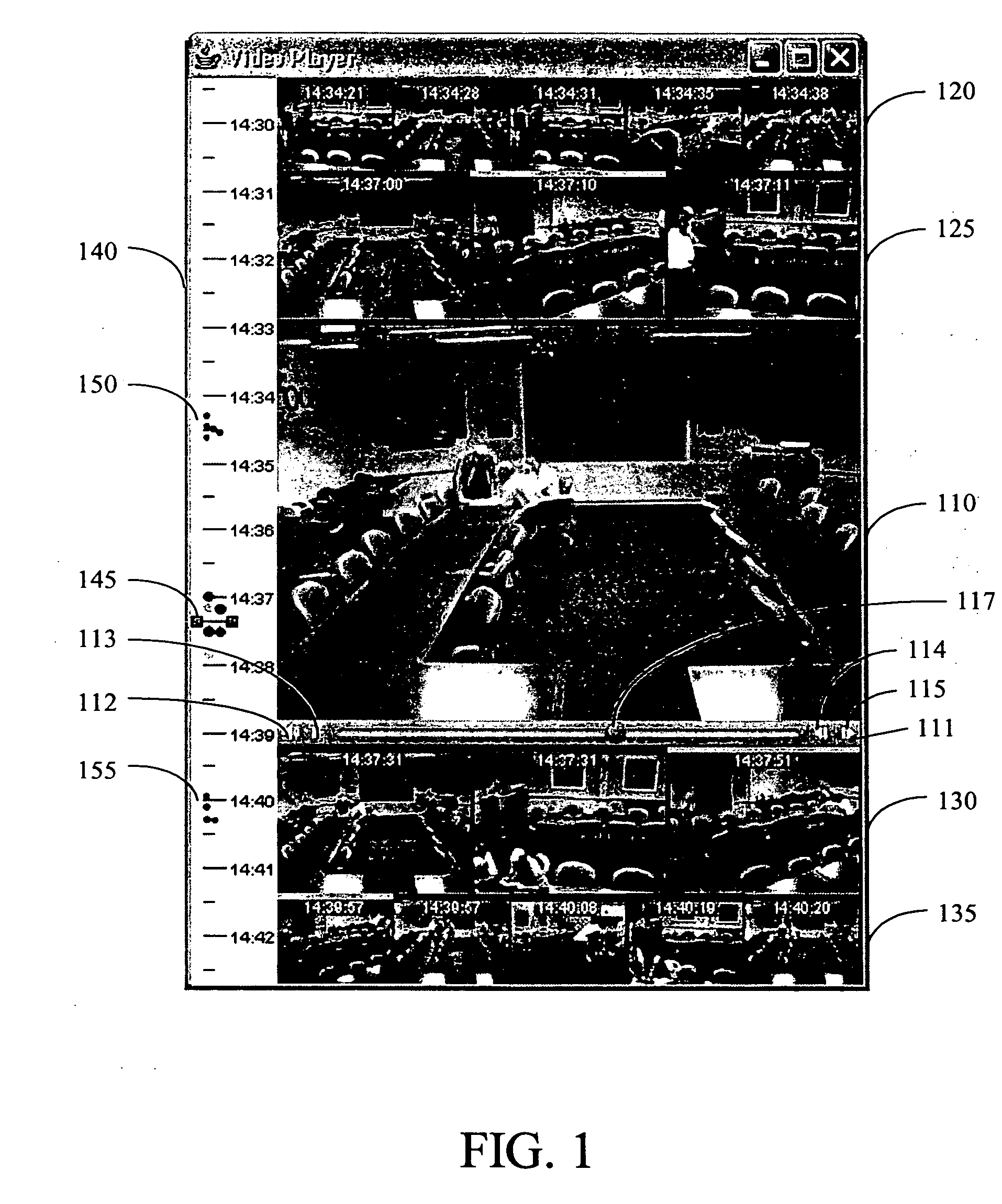 Interface for browsing and viewing video from multiple cameras simultaneously that conveys spatial and temporal proximity