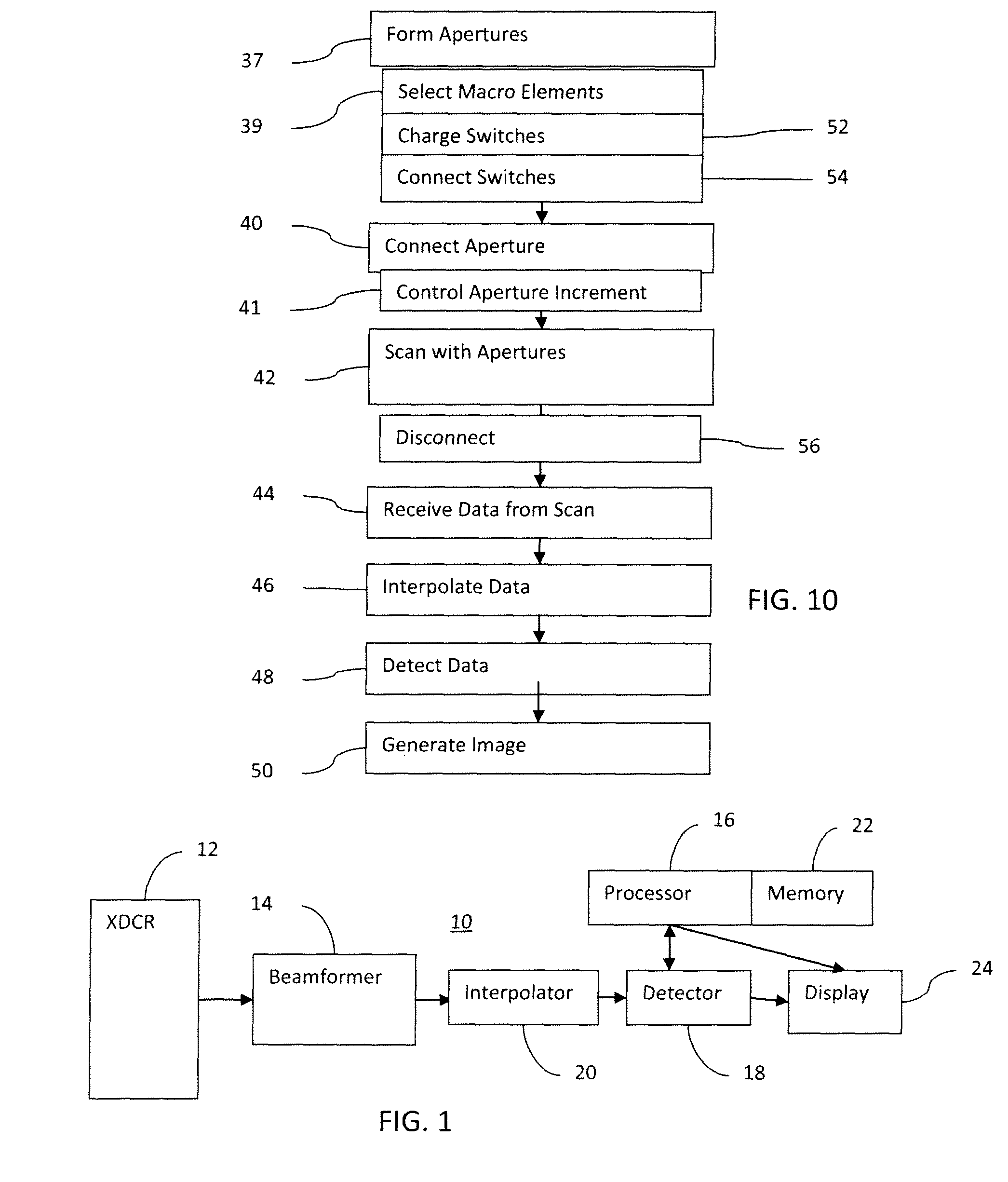 Switch for Aperture Control in Medical Diagnostic Ultrasound Imaging