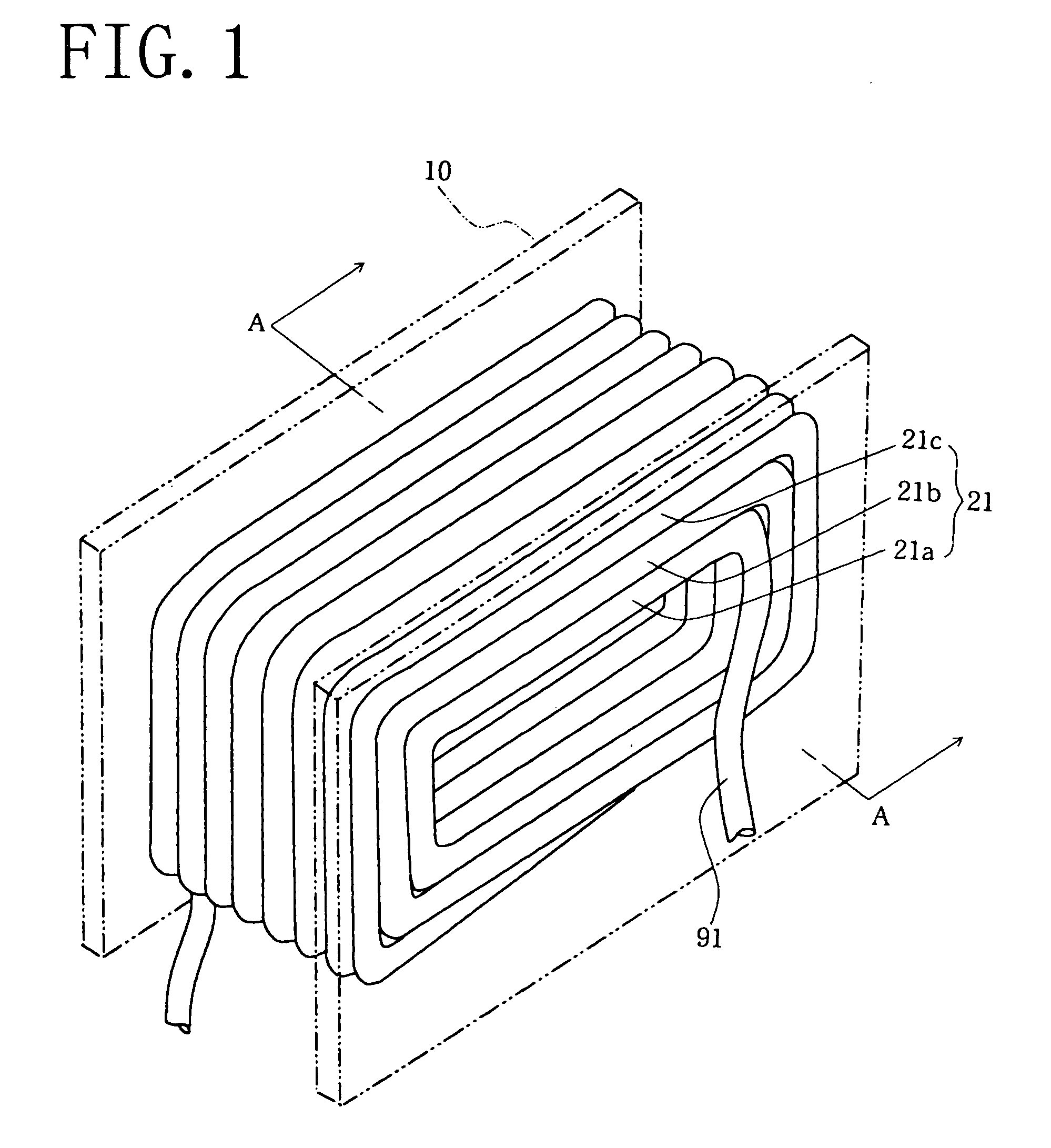 Air-core coil and manufacturing method thereof