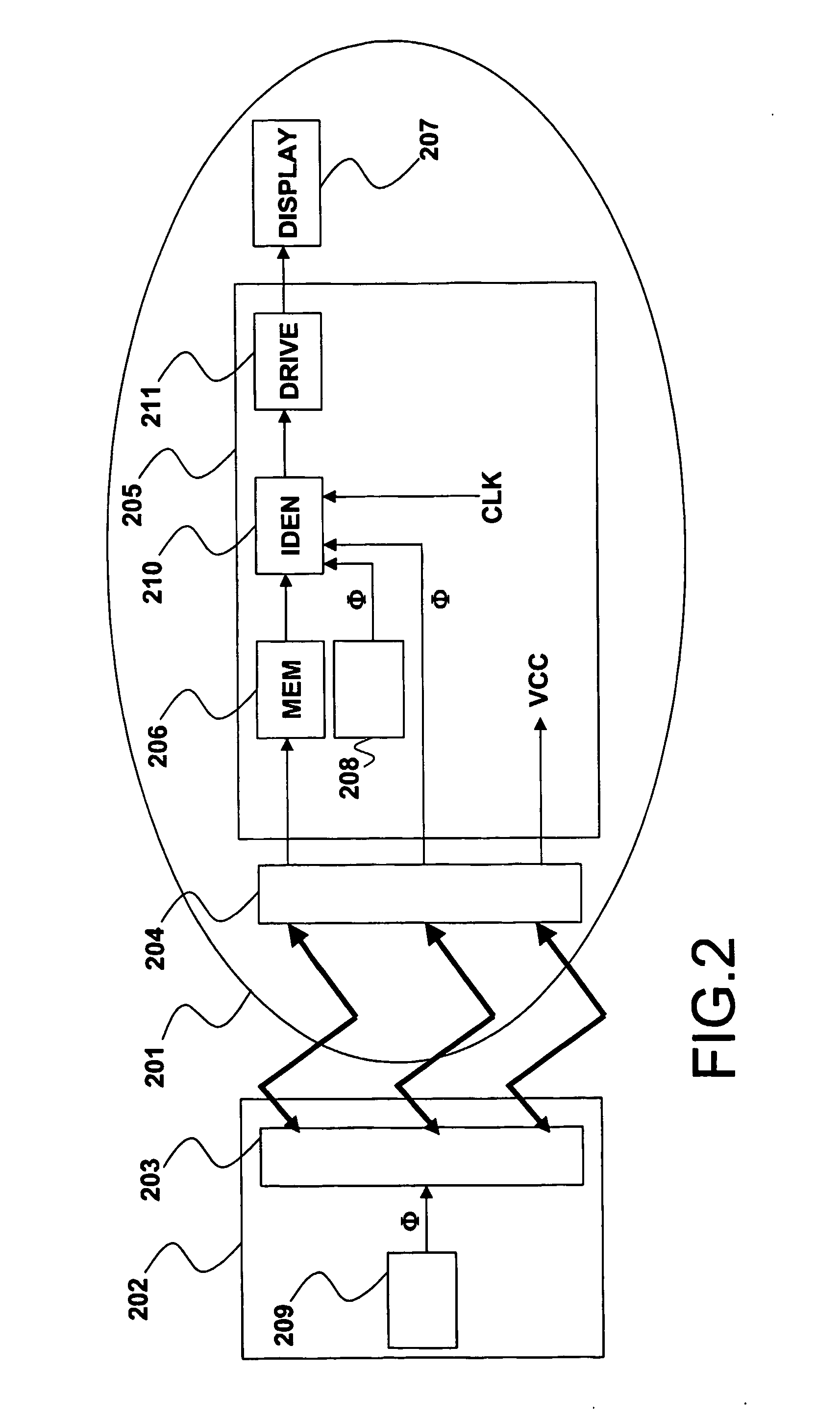 Image data display on an information carrier