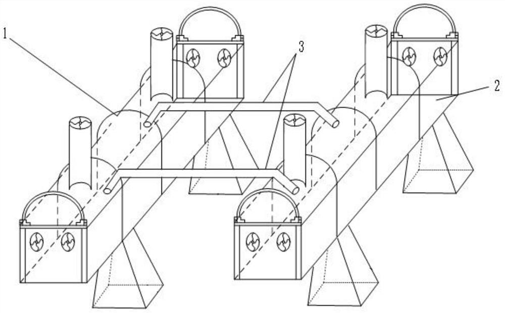 Multifunctional tunnel fire test platform with connection flues