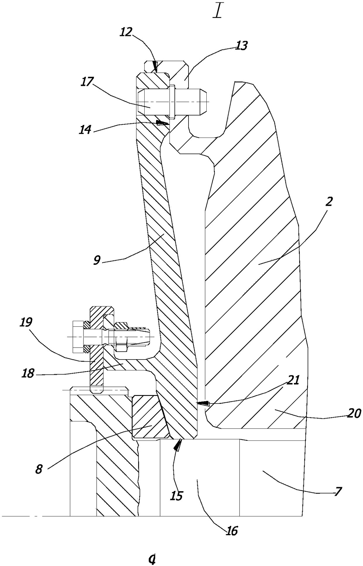 Multistage turbine rotor