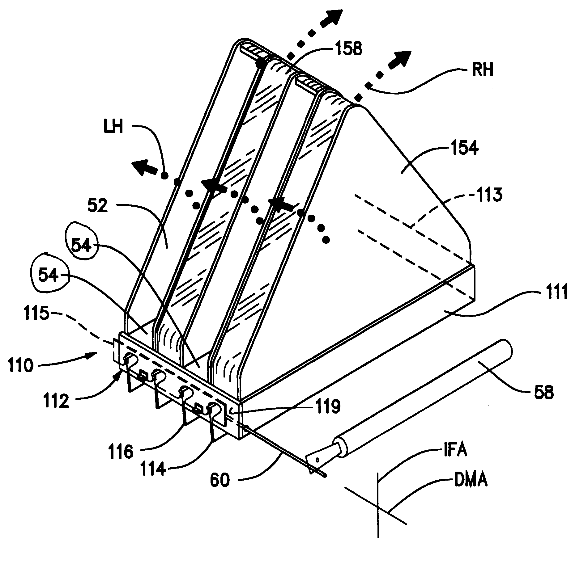 Riffle distributor assembly for a fossil fuel fired combustion arrangement