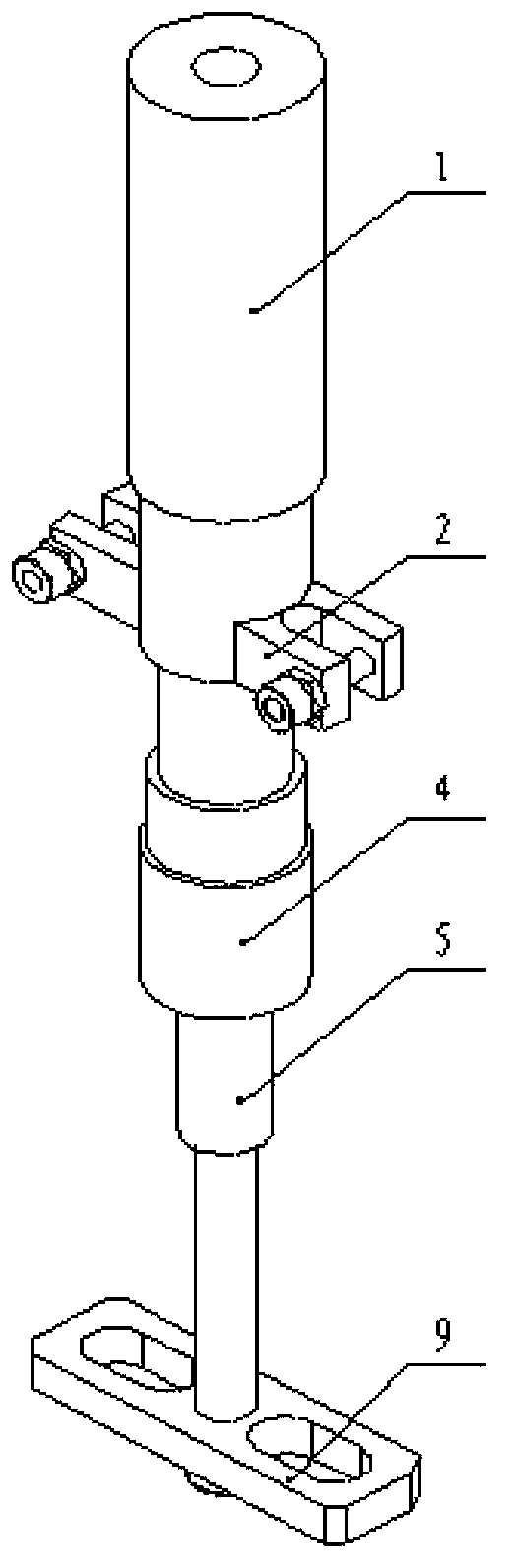 Two-finger four-pin automatic picking and placing device for plug seedling transplanting