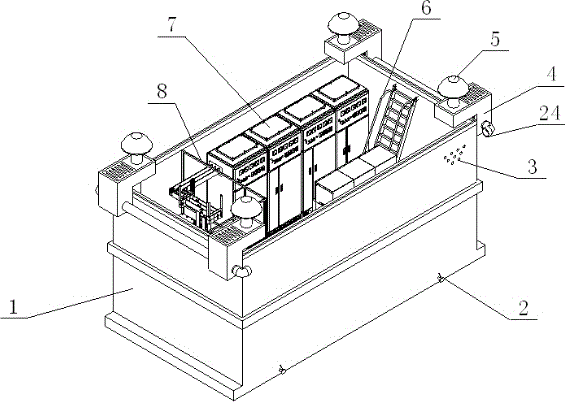 Total-buried nonmetal casing prefabricated type intelligent transformer station