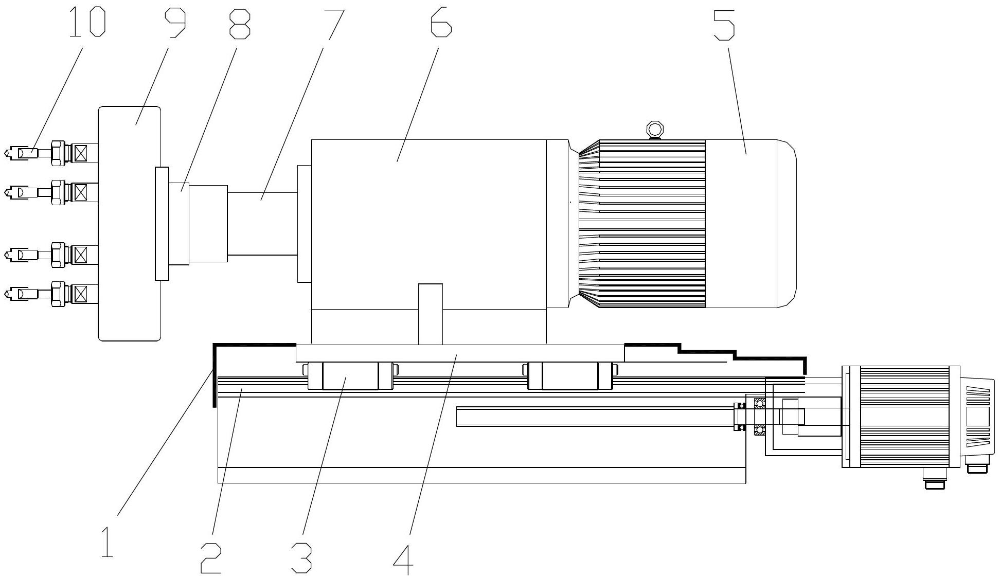 Transmission mechanism of fixed handpiece of drill press for brake pad of automobile