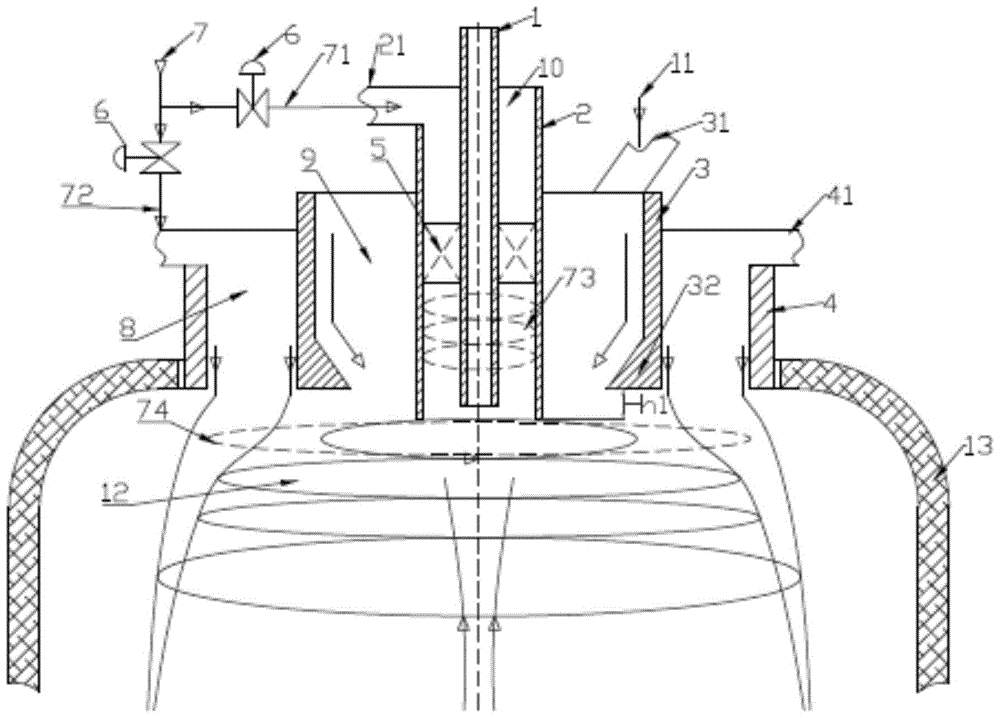 A co-rotational flotation smelting method, nozzle and metallurgical equipment