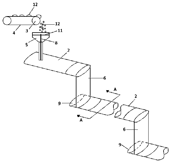 Rolling drum dryer internally provided with toothed rolling wheels for treating molding sand