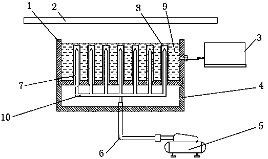 Shell fabric bubble dyeing device