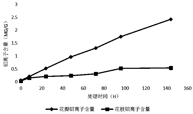 Application of aluminum citrate to hydrangea macrophylla color adjustment and control