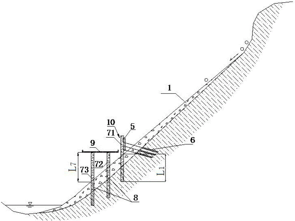 Method for highway or railway to pass through large and medium congelifraction clastic flow areas