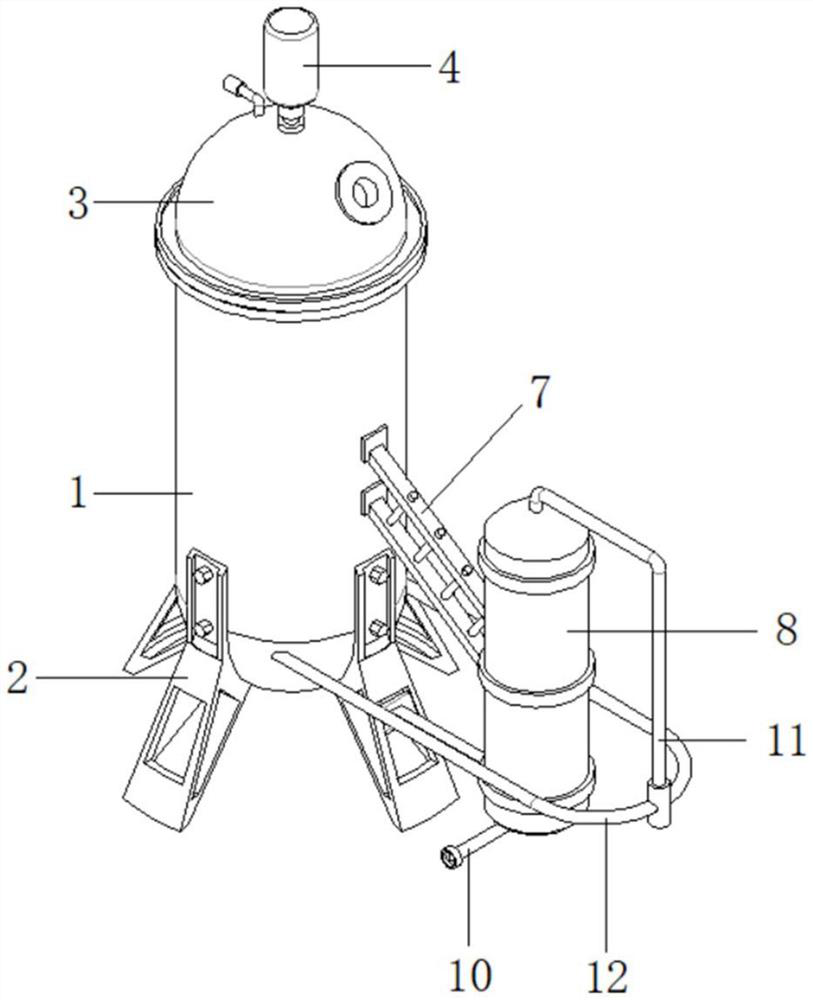 Liquid submerged culture device for microorganisms