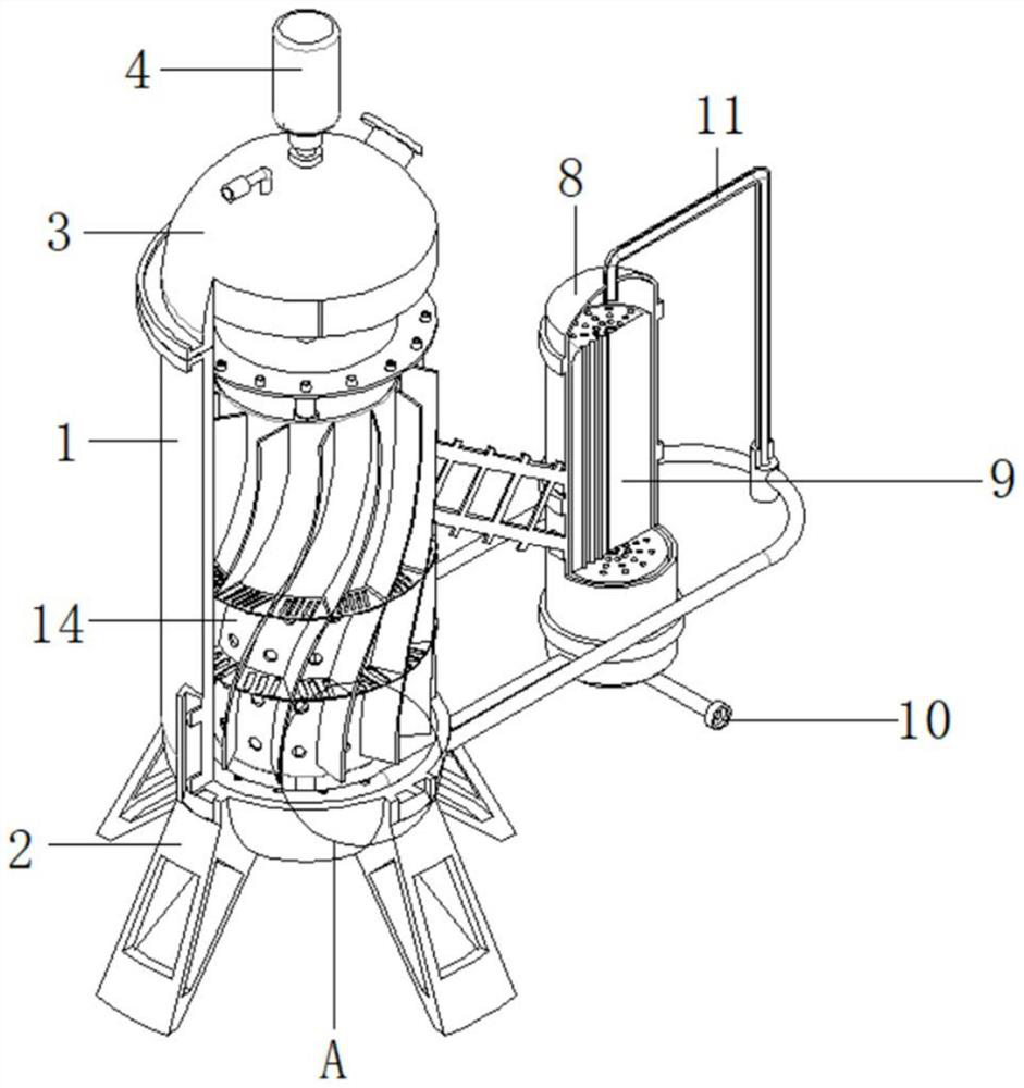 Liquid submerged culture device for microorganisms