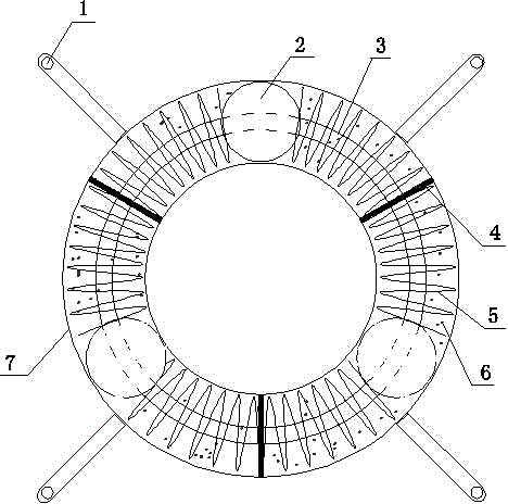 Annular multi-split vibration-damping galloping preventer