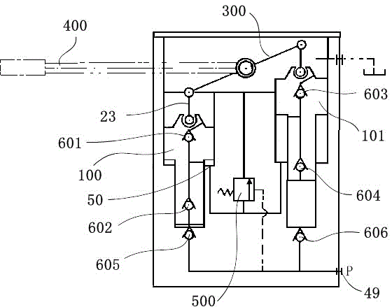 Manual variable oil pump