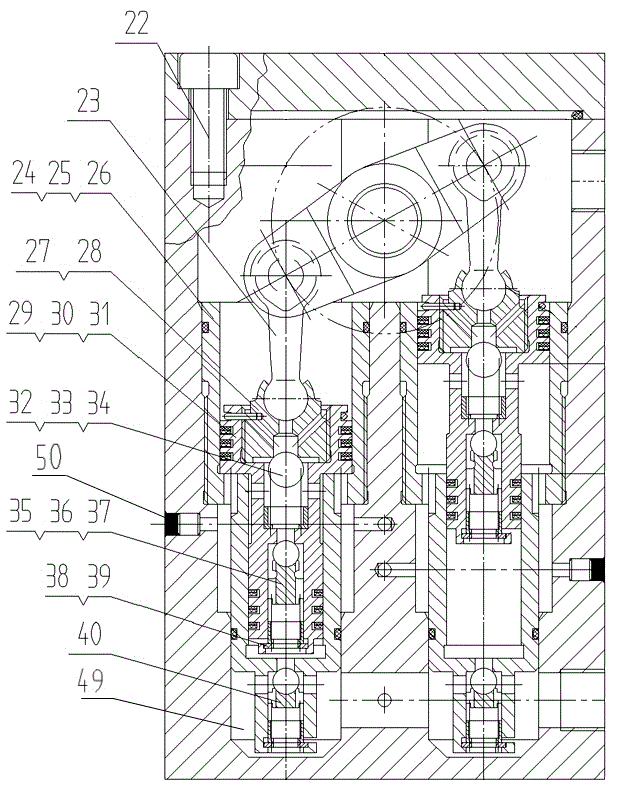 Manual variable oil pump