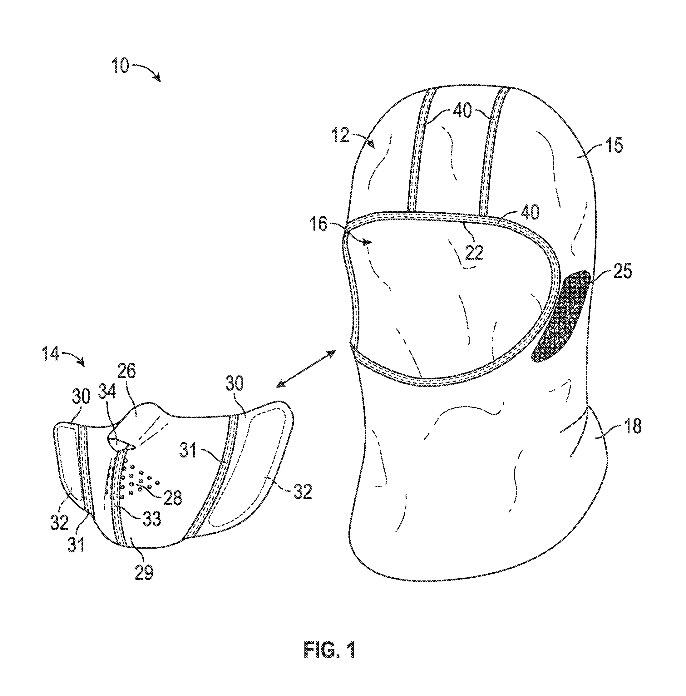 Balaclava with removable face mask