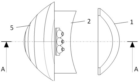 A lighting device for enhancing the far-field brightness of automobile low-beam headlights
