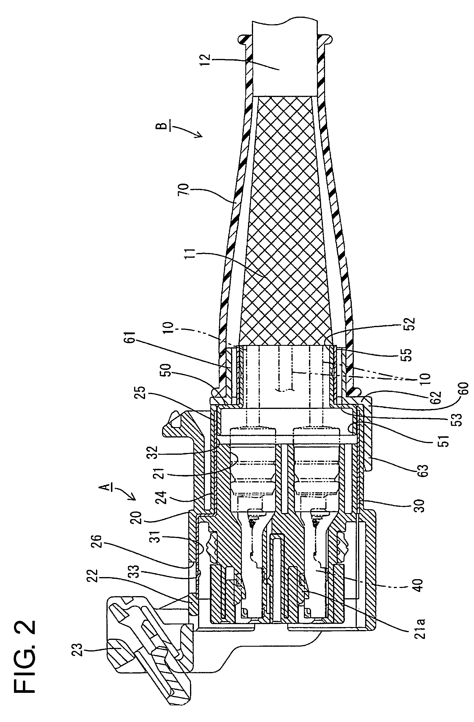 Shielded connector with insert molded shielding shell and resin cover