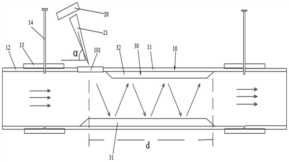 In-pipe laser efficient disinfection and sterilization device and in-pipe laser disinfection method